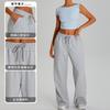 Sweatpants Lightweight Sports Trousers Loose Casual Wide-leg Trousers Women's Outdoor Sports Elastic Drawstring Fitness Trousers