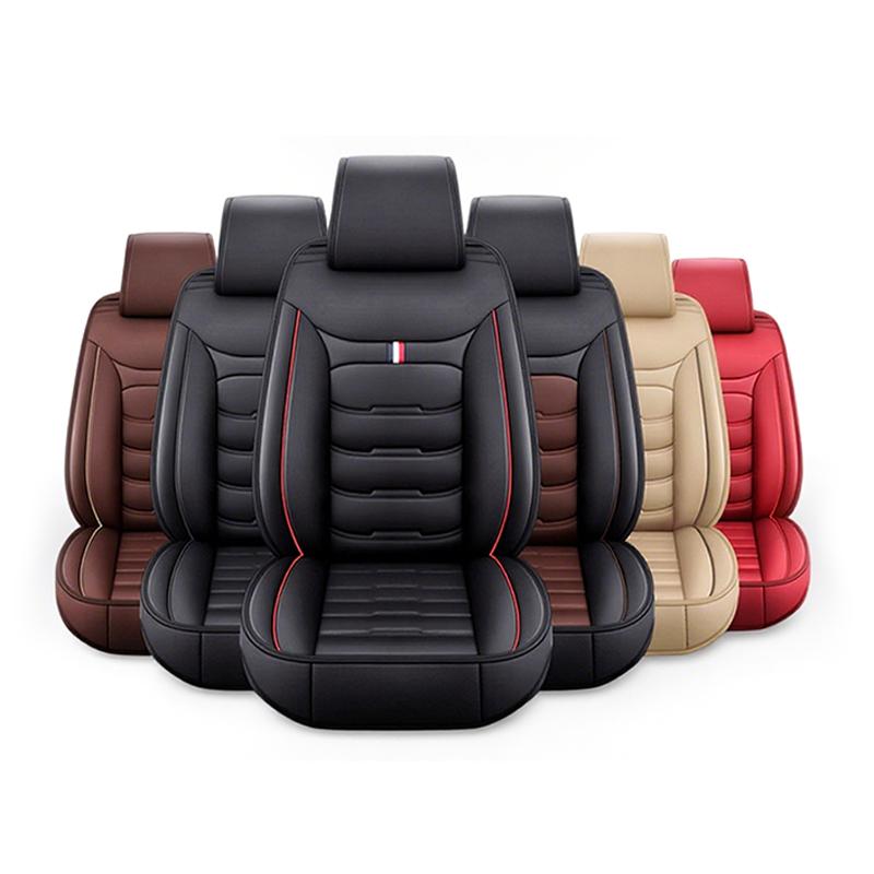 All Inclusive Seat Cover Full Leather Car Seat Protector Cushion Single Driver And Passenger All Season Universal  Accessories