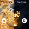 Solar Mason Jar Lights with 8 Handles 10 Led String Lights Fairy Solar Lights Lids Jar Decoration Garden Party Christmas Decor