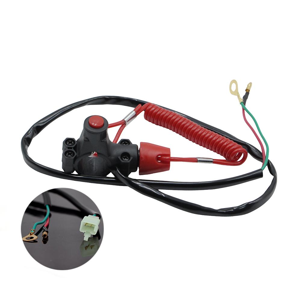 Motorcycle Emergency Kill Stop Switch For Pocket Mini Dirt Bike ATV 4 Wheeler Quad Moto Go Kart With Safety Tether Lanyard