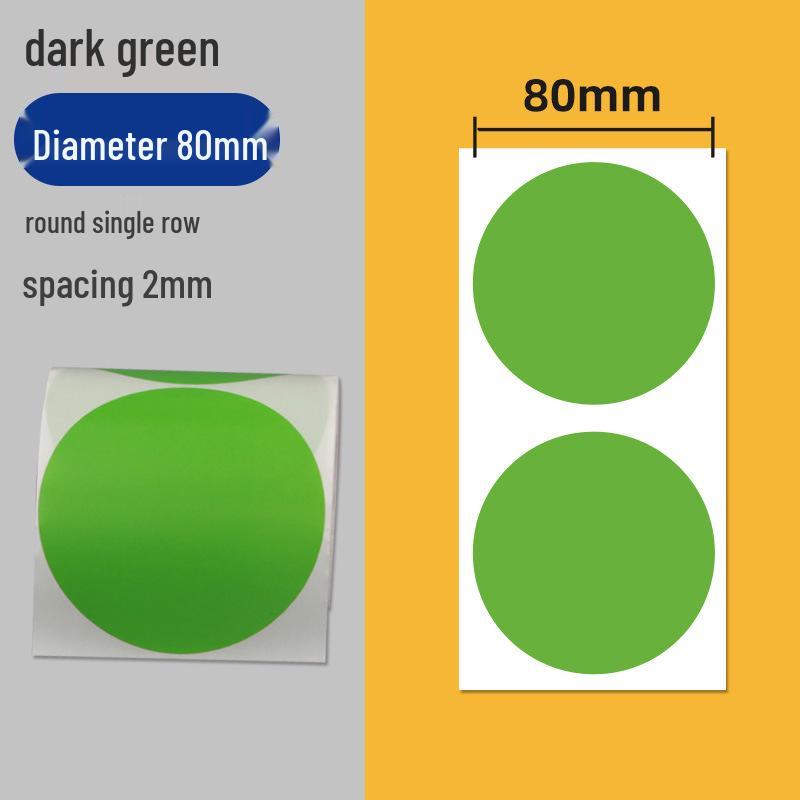 Color Coated Self-Adhesive Barcode Label Paper - Round Stickers In Various Sizes