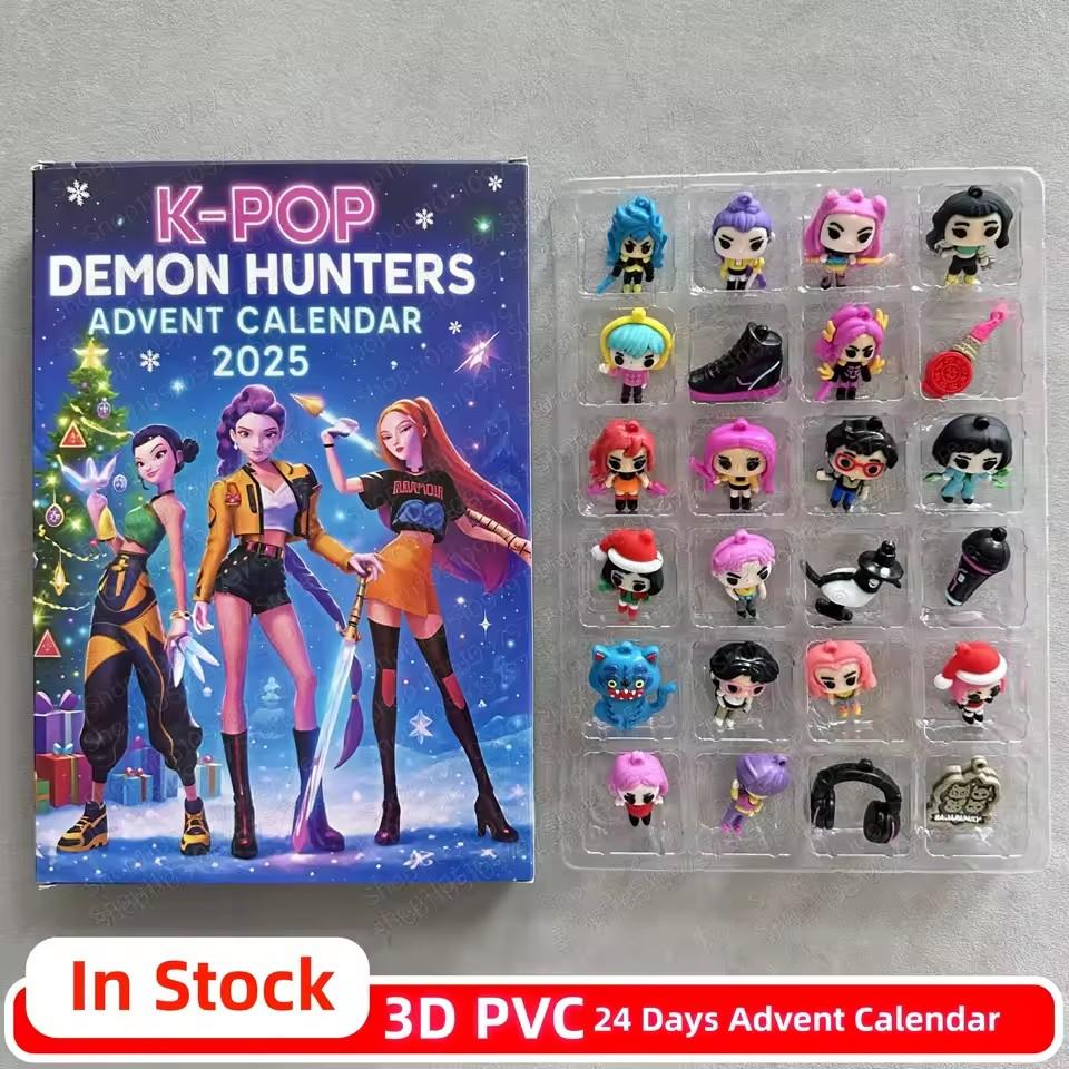 2D/3D Acrylic Demon Hunter Christmas Tree Ornament Kpop Style Advent Blind Box Cute Gothic Holiday Decor For Teens And Women Gift