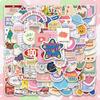 90Pcs Cartoon Happy Birthday Kawaii Gift Decoration Stickers Laptop Guitar Motorcycle Luggage Skateboard Kids Toy Stickers
