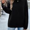 2026 New Women's Round Neck Sweater, Casual Long Sleeve Knit Top for Autumn Winter Daily Wear