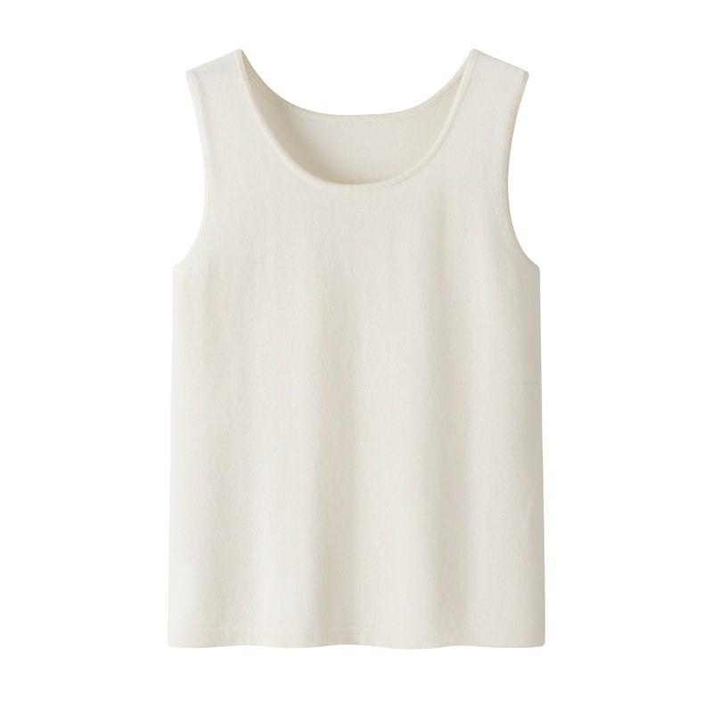 Simple Cashmere U-Neck Sleeveless Knit Camisole - Women's Autumn/Winter Warm Base Layer