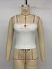 2026 Spicy Sweet Style Color Block Cropped Camisole with Hollow-out Bowknot for Women