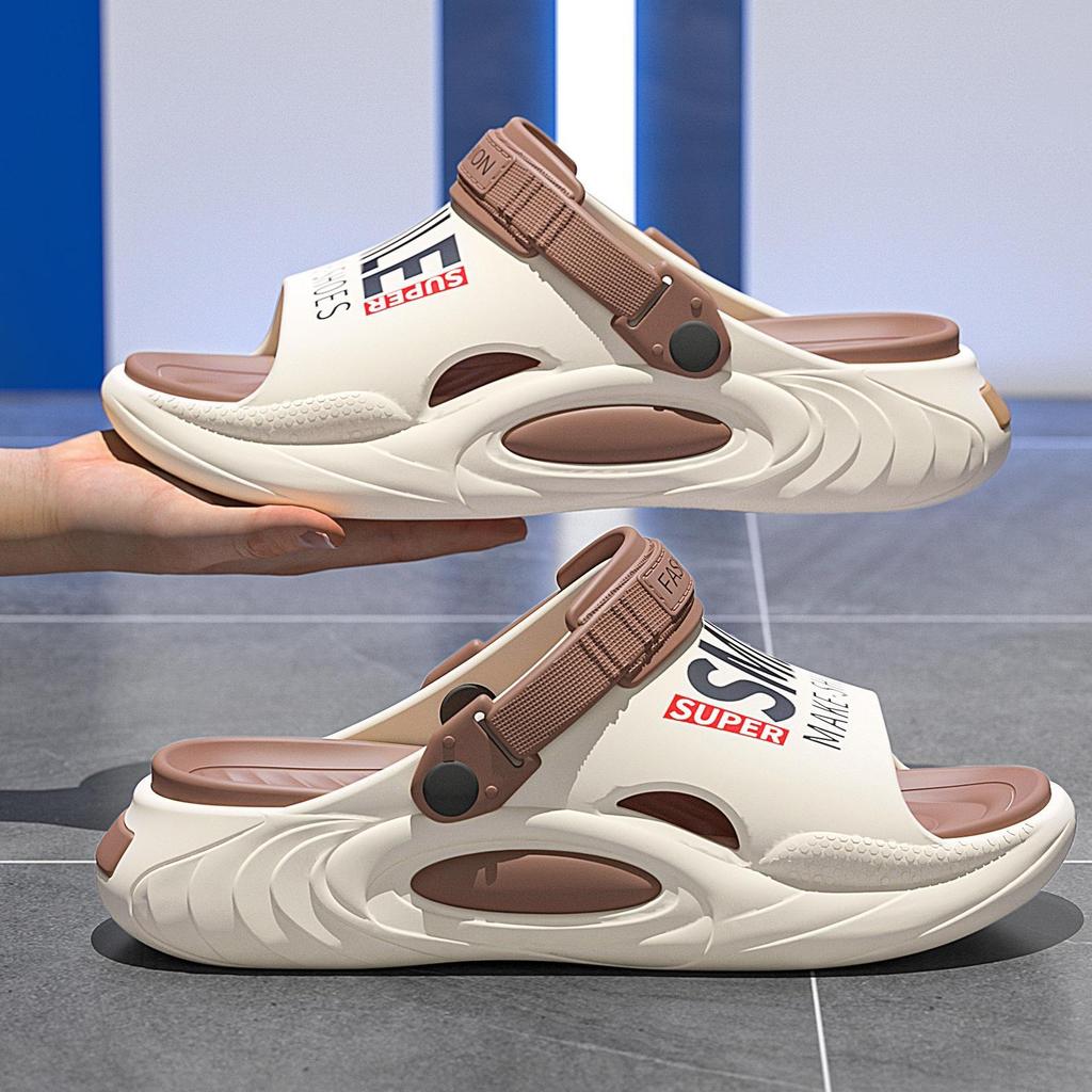 Lidani Men's Non-Slip EVA Summer Sandals: Thick Sole, Height-Enhancing Outdoor Sports and Beach Slippers