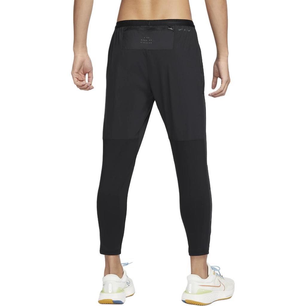 Nike Running Division Dri-FIT ADV UV Solid Color Lace-Up Quick-Dry Elastic Casual Knitted Sports Pants Men Pants Black FN3975-010