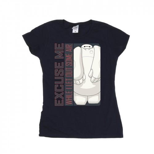 

Disney Womens/Ladies Big Hero 6 Baymax Excuse Me Some Air Cotton T-Shirt XXL білий