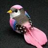Artificial Craft Birds for DIY Projects 12Pcs Pearl Birds, Feather Bird Ornament with Clip, Colorful Small Window Displays Realistic Fake Craft, Micro