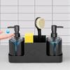 Sponge Holder Kitchen Soap Dispenser Refillable Hand Soap Dispenser 2 in 1 Set Storage Tray  Hotel