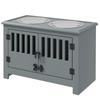 Raised Dog Bowls, Pet Feeding Station, with Storage, Food and Water Bowls, for Large Dogs - Grey
