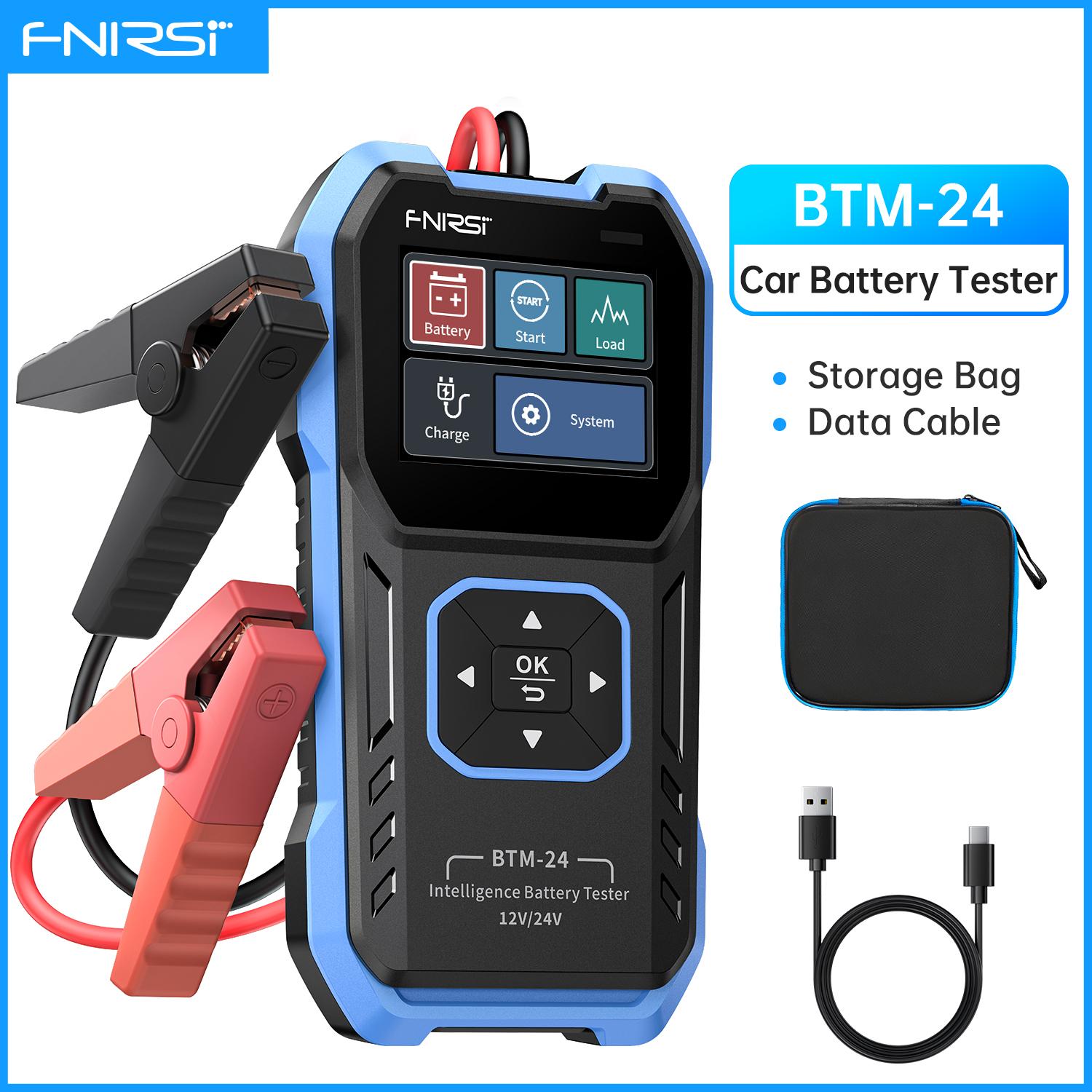 FNIRSI BTM-24 Automotive Power Analyzer 12V/24V, 100-2000CCA Diagnostic Device for Engine Start and Charging System BTM-24