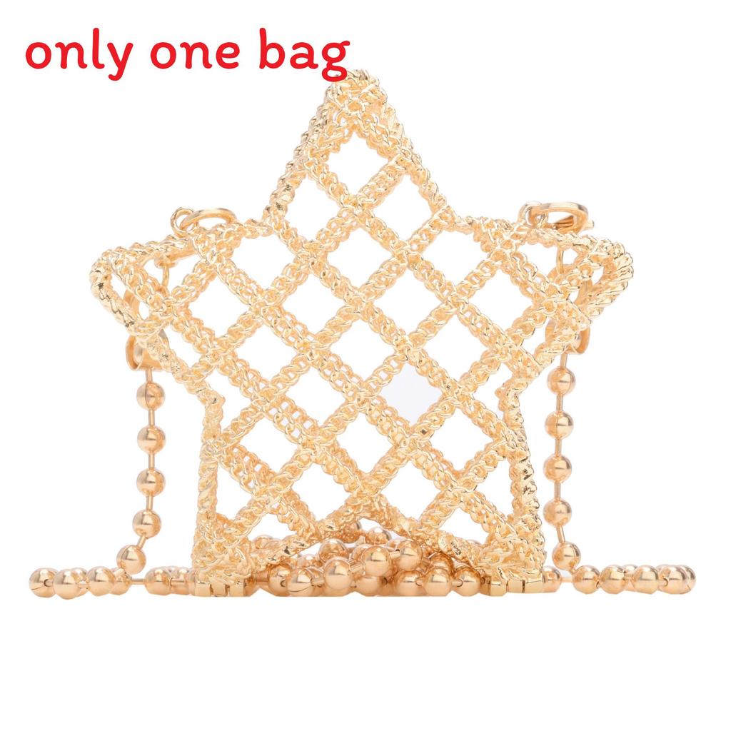 Mini Star Shape Box Bag With Chain Lock For Streetwear Fashion