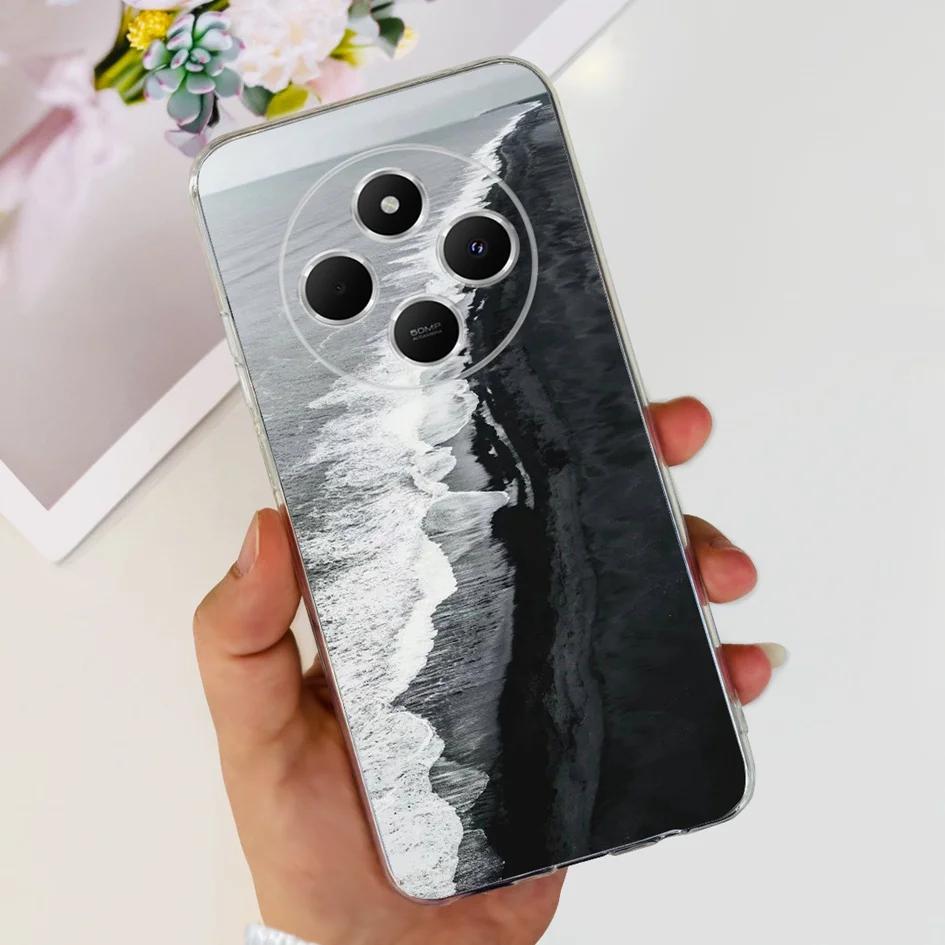 For Xiaomi Poco C75 Case 2024 New Stylish Flower Soft Transparent Silicone Phone Cover For Xiaomi Poco C75 4G C 75 PocoC75 Coque
