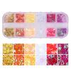 Holográfico Doce Amor Coração Nail Art Glitter Lantejoulas Brilhante Laser Fluorescente Estrela Borboleta 3D Decorações de Unhas Acessórios