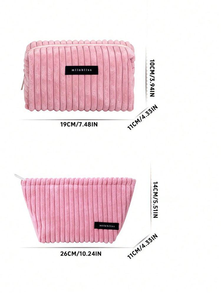 1PC New corduroy makeup bag, large-capacity plush makeup bag inner liner, portable beauty products storage bag