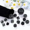 15 Teile/satz Polyedrische Würfel D3-D100 Sphärische RPG Komplette DND Opaque Schwarz 100 Seiten Würfel Rolle Spielen Tisch Party Brettspiel