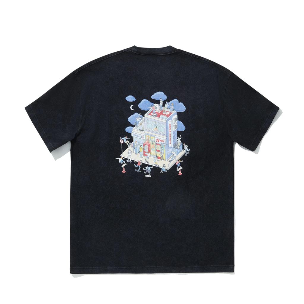 Li Ning Letter Print Round Neck Breathable Short Sleeve T-Shirt Unisex Tops AHSUE55-2