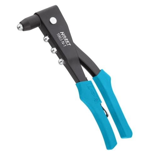 Hazet 1963N-1 Hand Riveter, Rivet Gun, Fits 3.2-5mm Blind Rivets, Chrome Vanadium Steel, Pop Riveter, Rivet Tool, Crimping Tool, Hand Tool, for Steel,