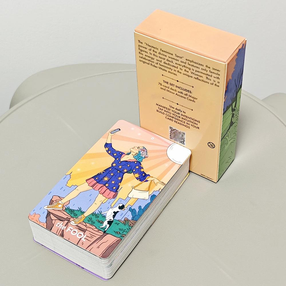 Neoterisches Feminines Tarot-Deck 10,3*6cm – 78 Stück Moderne Randlose Tarotkarten