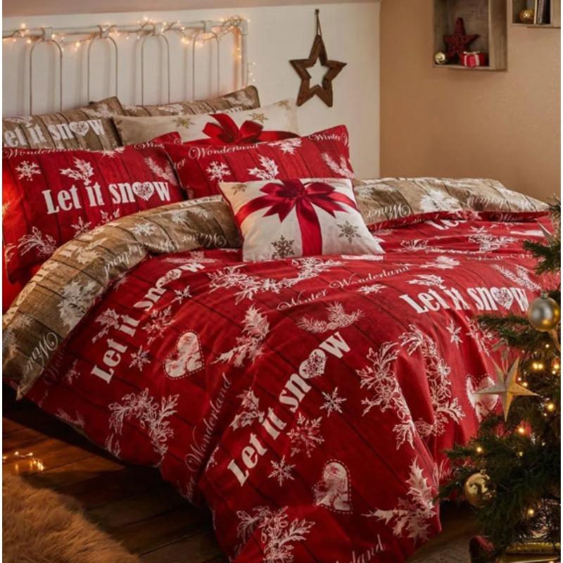 3D Digital Printing Christmas Three-Piece Set, Holiday Decoration Bedding Set