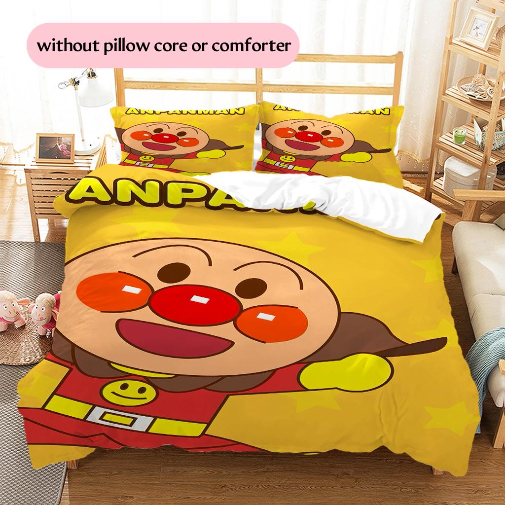 Anpanman Autumn Bedding Set Duvet Cover Pillowcase No Filler, Soft Home Bedroom Decor, Perfect Gift for Fans.chl