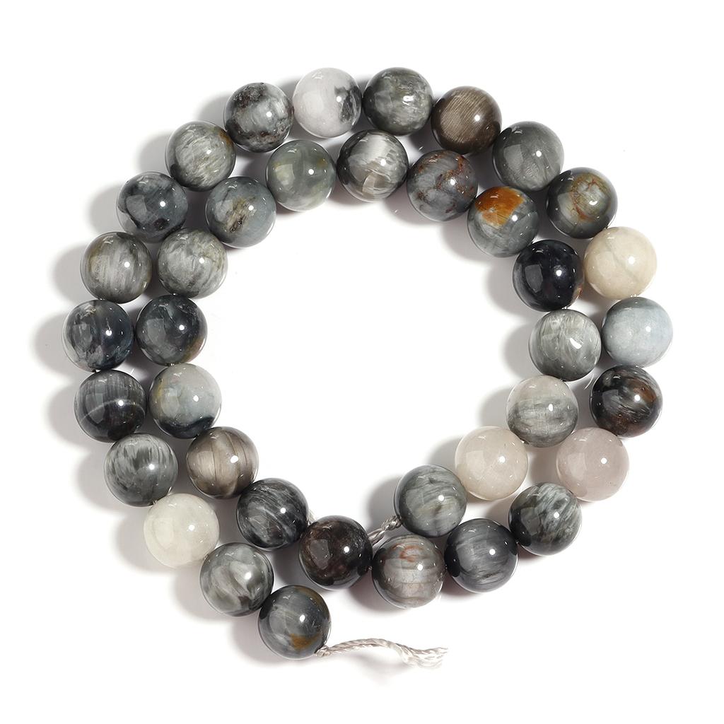 6 8 10mm Natural Stone Beads Eagle Eye Round Loose Spacer Gemstone Beads For Jewelry Making DIY Bracelet Necklace Accessories