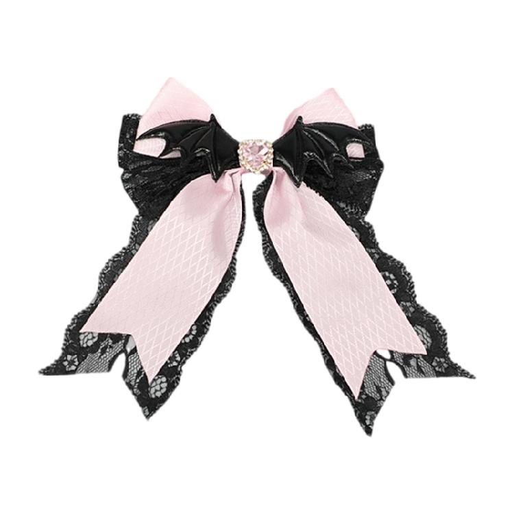 Punk Devil Wing Heart Hair Clip for Women Girl Hair Styling Accessories for Braid 2000s Halloween Party Dressingup Supply