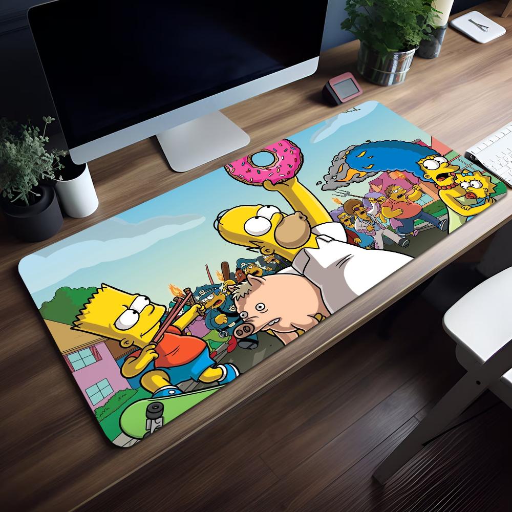 Funny Mouse Pad The Rubber Desktop XXL Desk Mats Non-slip Cartoon S-Simpsons Gaming Thickened Large MousePad Office