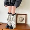 Thickened Foot Cover Turn-down Collar Design Boots Cover Y2K Suede Leg Warmers  Fall Winter