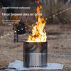 Stainless Steel Foldable Outdoor Wood Stove - High Temperature Resistant, Durable Camping Barbecue Oven