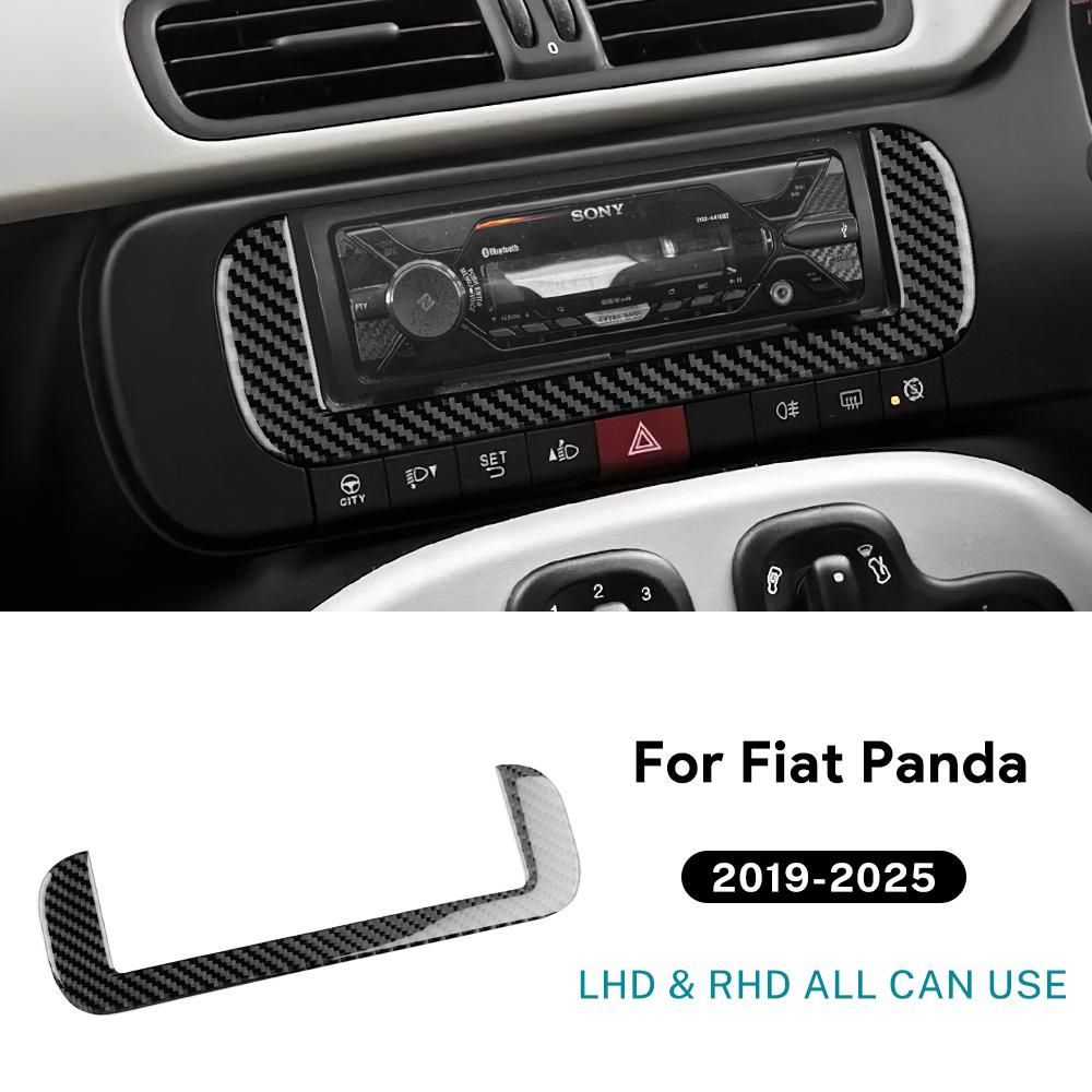 

Real Soft Carbon Fiber Sticker For Fiat Panda 2013-2019 2020 2025 2025 2025 2025 2025 LHD RHD Car Central Control Screen Trim