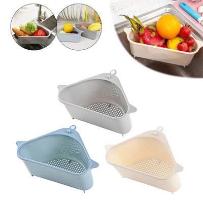 Multifunktionale Ecke Waschbecken Abfluss Rack Regal Saugnapf Waschbecken Sieb Abfluss Korb Schüssel Schwamm Halter Küche Organizer Lagerung