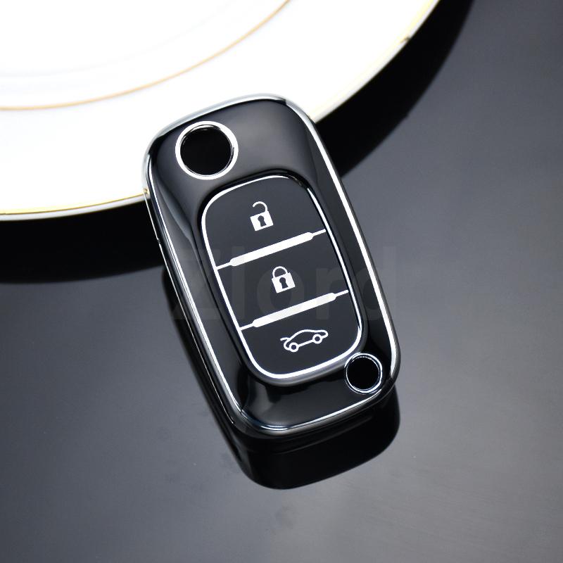 Tpu For Benz Smart Fortwo 453 Forfour    Auto Shell Fob For Renault Clio Kangoo Modus Megane Car Key Shell Case Fob