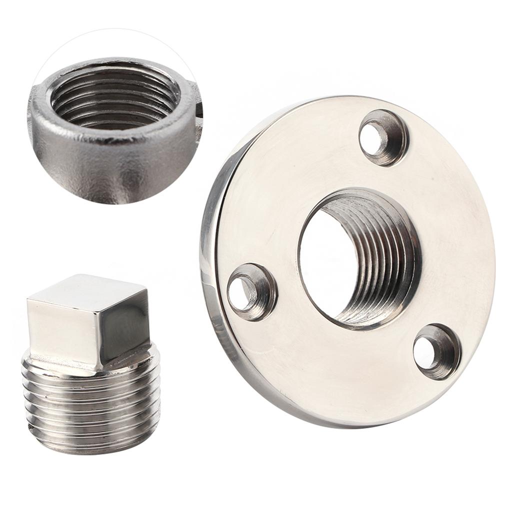 Stainless Steel 2in Drain Plug Boat Hull Screw Hole Ornament for Marine Boats Yacht Ship