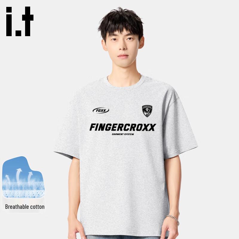 Fingercroxxit Men s Pure Cotton Loose Short Sleeve T-Shirt L