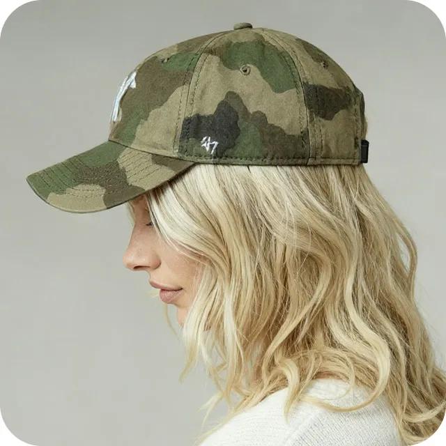 Berretto MLB Yankees Camo Bianco Logo Grande