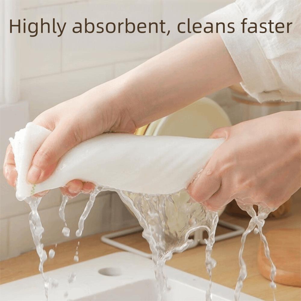 New Super Absorbent Kitchen Dishcloth Cotton Yarn Rainbow Layered Cleaning Towels Non-oil Kitchen Gadgets Household