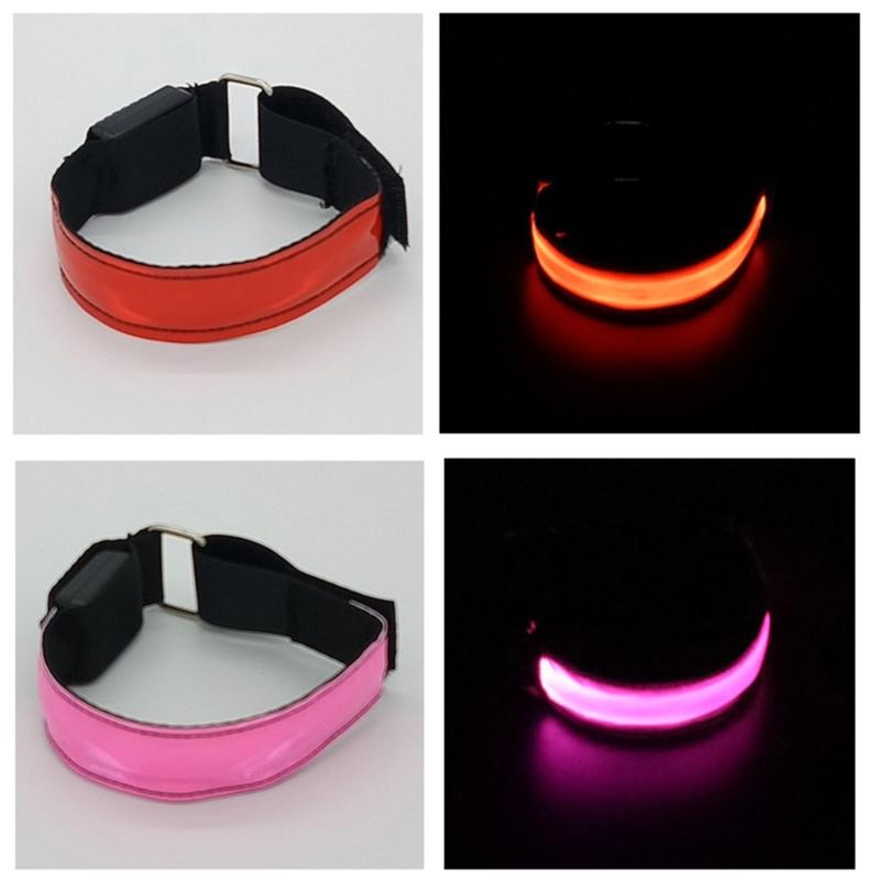 LED Light Armband Wristband Glows Bracelets for Night Running, Walking, Cycling