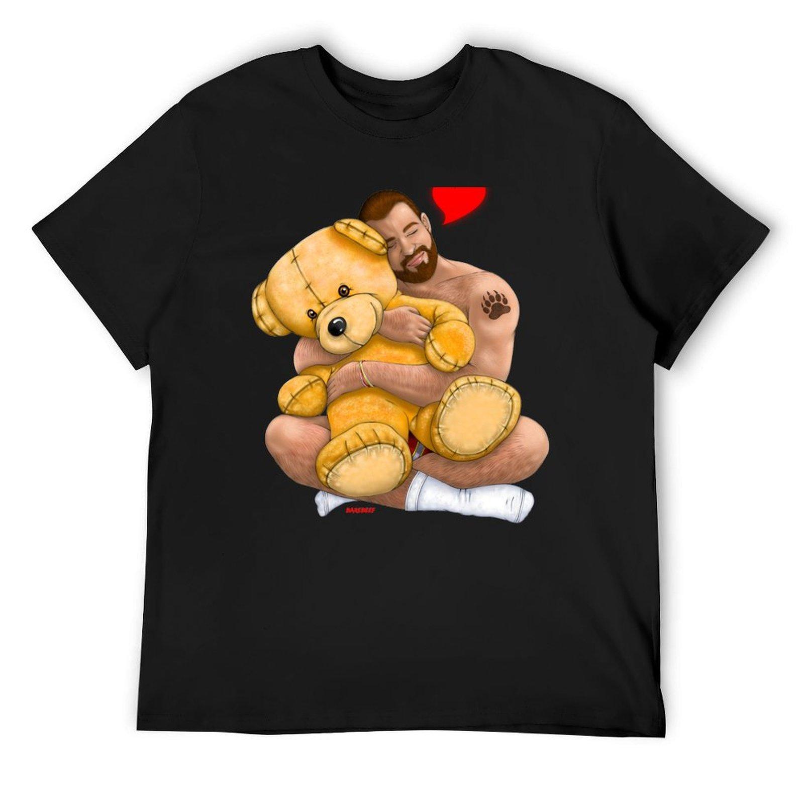 

Bear Hug T-Shirt anime clothes hippie clothes basketball graphic tees black t-shirts for men 4XL