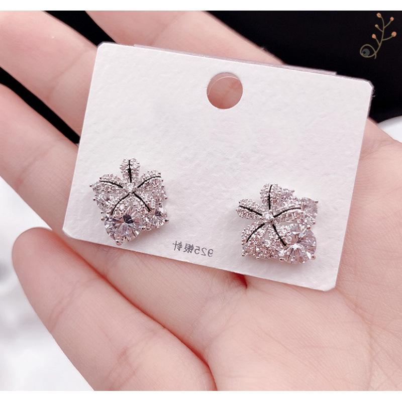 Korean Style S925 Sterling Silver Lily Flower Stud Earrings - Women s Versatile Simple Jewelry.