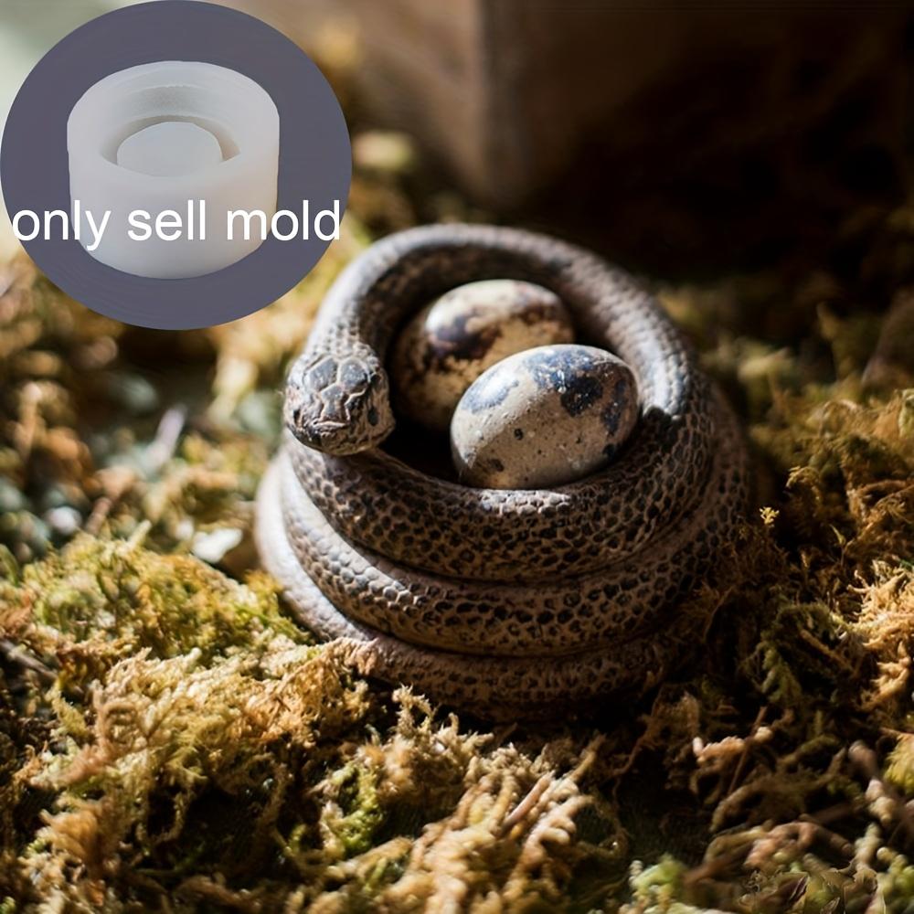 1pc Snake Candlestick Silicone Mold, Animal Eyes Snake Aromatherapy Candlestick Silicone Mold Diy Handmade Resin Glue Gypsum