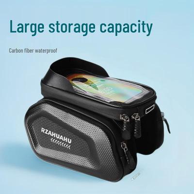Borsa impermeabile per telefono sul tubo superiore della bicicletta per mountain bike