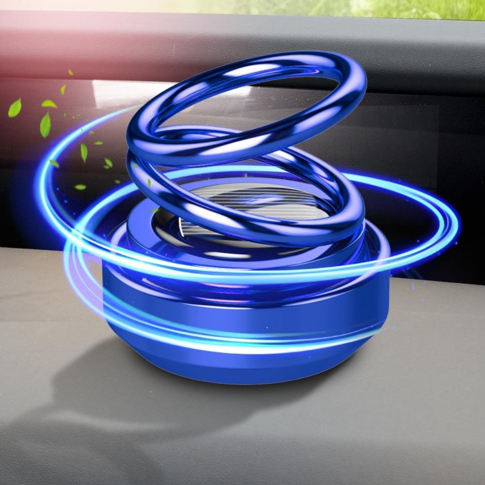 Aromaterapia Automatica Solare Rotante Deodoranti per Auto Decorazioni per Auto Aroma Doppio Anello Diffusore per Veicolo Accessori Auto Interni