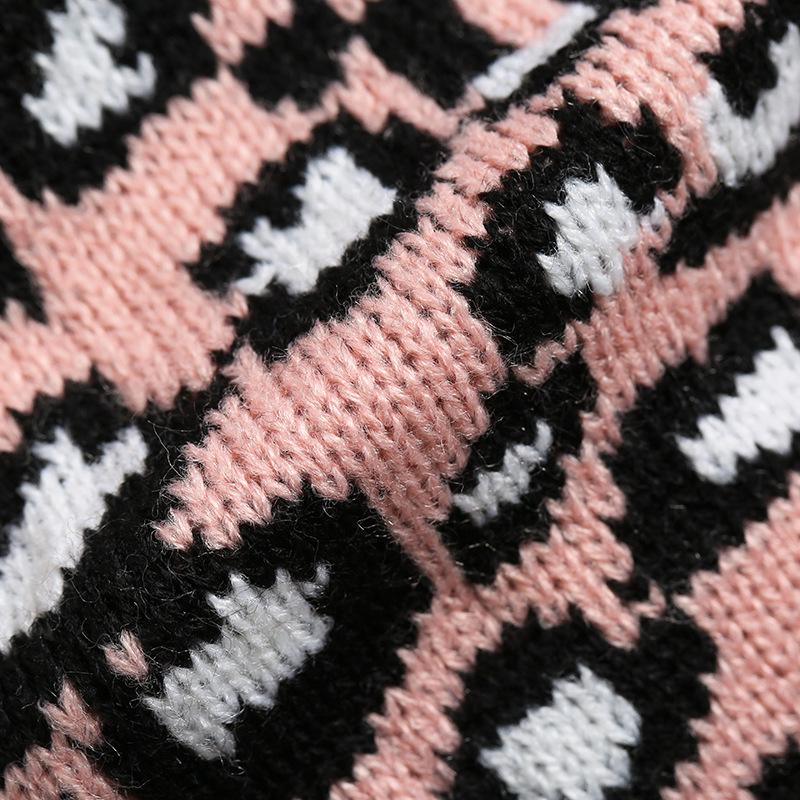 Women's Leopard Wool Knit Hat - Korean Winter Fashion 2018 Design