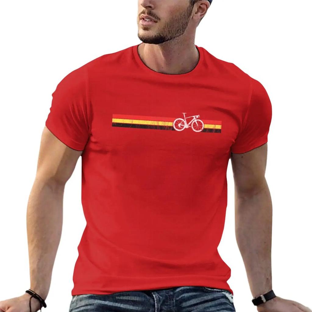 New Belgian Cyclist Bike Racing Belgium Flag Cycling T-Shirt Anime Clothes Short T-shirt T Shirts for Men Cotton