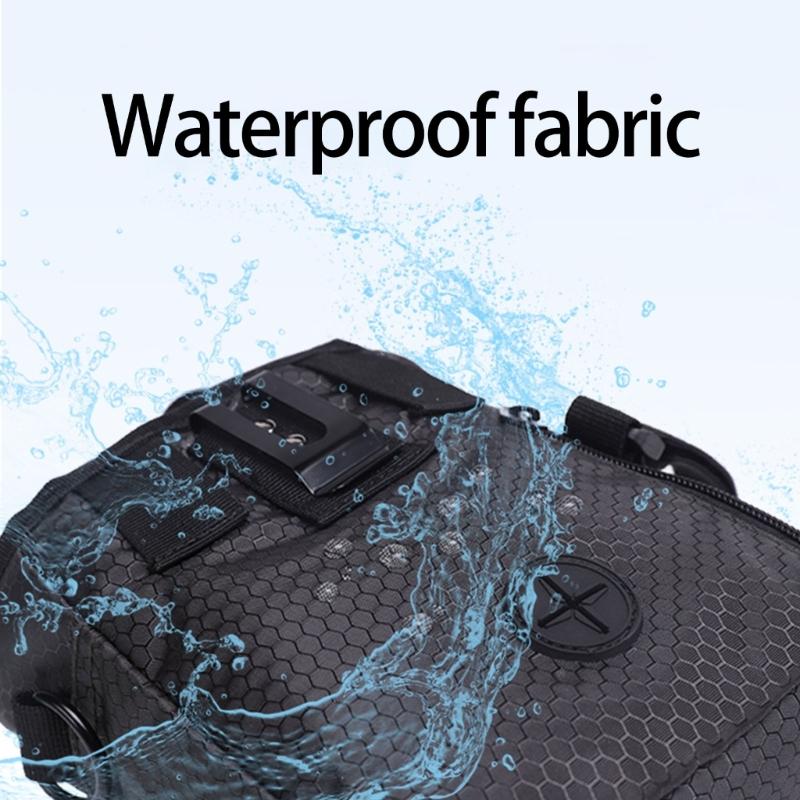 Waterproof Dog Training Waist Pack Portable Pet Treat Pouch Adjustable Belt Waste Bag Dispenser Polyester Texture