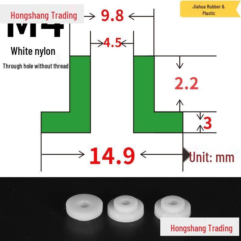 Step T-Shaped Nylon Insulating Bushing Washer, M3-M35 Thread Protection Spacer