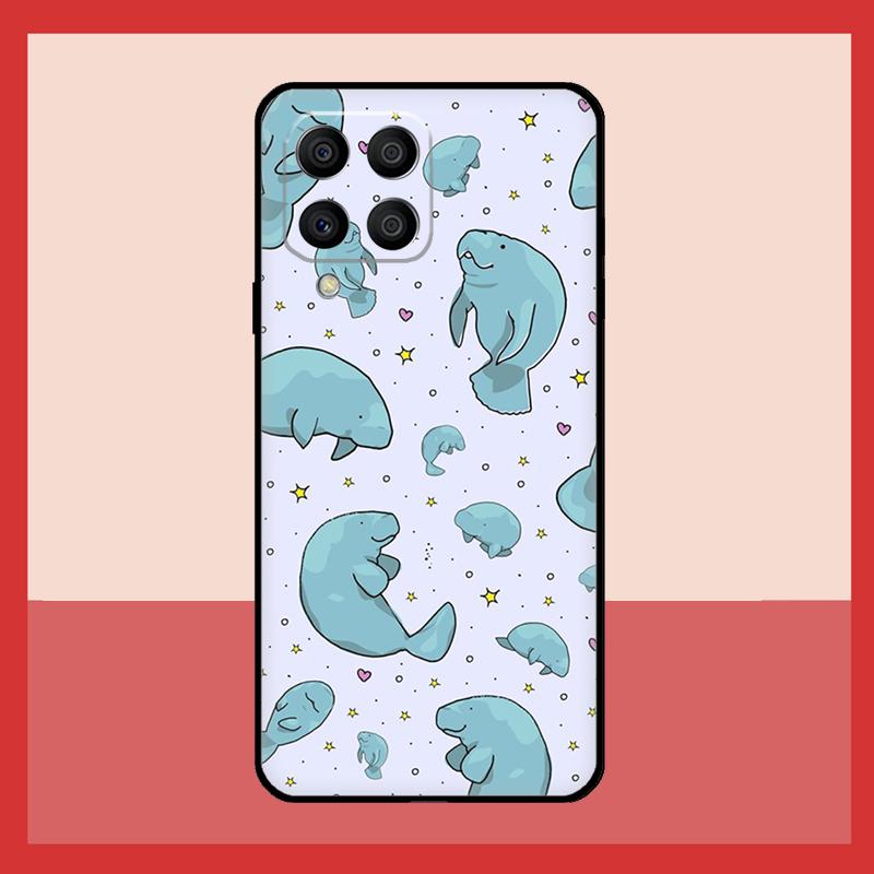 Cute Baby Manatee Case For Samsung Galaxy M31 M21 M13 M33 M53 M15 M35 M55 M16 M36 M56 M12 M32 M52 M14 M34 M54